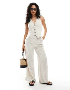 �~�X�Z���t�t���b�W ���f�B�[�X �{�g���X �J�W���A���p���c ���C�h���b�O Misselfridge tailored wide leg pants in pinstripes - part of a set Pinstripe