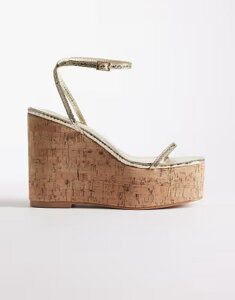 �V�~ ���f�B�[�X �V���[�Y �T���_�� �q�[�� SIMMI Shoesimmi London Kitty higheeled wedges Gold Snake �S�[���h