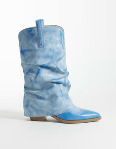 �V�~ ���f�B�[�X �V���[�Y �u�[�c�E���C���u�[�c �A���N�� SIMMI ShoesIMMI London Ituama foldover low ankle boots BLUE �u���[