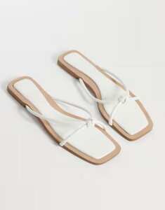 �V�~ ���f�B�[�X �V���[�Y �T���_�� SIMMI ShoesIMMI London Cola knot flat sandals WHITE PU �z���C�g
