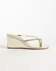 �V�~ ���f�B�[�X �V���[�Y �T���_�� SIMMI Shoesimmi London Julie wedge sandals with rhinestonembellishments Gold Mirror �S�[���h