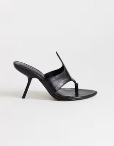 �g�b�v�V���b�v ���f�B�[�X �V���[�Y �T���_�� �q�[�� Topshop Norangular heeled mule sandals Black �u���b�N