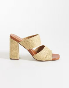 �p�u���b�N�f�U�C�A ���f�B�[�X �V���[�Y �T���_�� �q�[�� Public Desire Milo raffia heeled mule sandals inatural NATURAL
