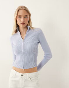 �R�b�g���I�� ���f�B�[�X �A�E�^�[ �W���P�b�g�E�u���]�� Cotton Active contour zip up jacket in violet blue - part of a set Violet blue �u���[