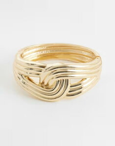�G�C�\�X ���f�B�[�X �A�N�Z�T���[ �u���X���b�g�E�o���O���E�A���N���b�g ASOS DESIGN cuff bangle with weave design tone GOLD �S�[���h