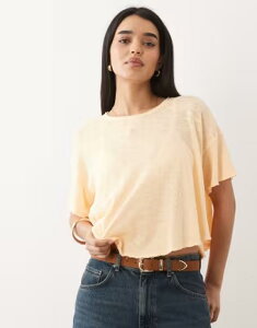 �t���[�s�[�v�� ���f�B�[�X �g�b�v�X T�V���c Free Peoplelsie swing T-shirt in yellow SPARKLE LIGHT �C�G���[