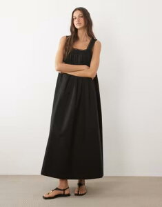 �G�C�\�X ���f�B�[�X �g�b�v�X �����s�[�X ���[�X�g���� ���[�X ASOS DESIGN square neck lace trimidaxi sundress in chocolate Brown �u���E��