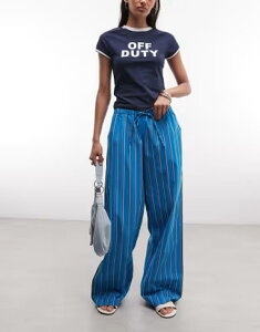 ���N���C�� ���B���e�[�W ���f�B�[�X �{�g���X �J�W���A���p���c Reclaimed Vintage pj style pantstripe - part of a set Blue stripe �u���[