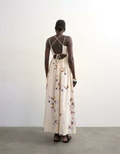 �g�b�v�V���b�v ���f�B�[�X �g�b�v�X �����s�[�X �v�����g �}�L�V Topshopoplin strappy back volume maxi sundress in mosaic print Mosaic print