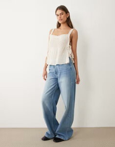 �~�X�Z���t�t���b�W ���f�B�[�X �g�b�v�X �^���N�g�b�v Misselfridge tie side cami top CREAM �N���[��