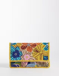 �g�D���[�f�J�f���X ���f�B�[�X �o�b�O True Decadence flower pattern clutch purse in multi color Multi �}���`�J���[