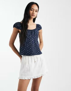 �R�b�g���I�� ���f�B�[�X �{�g���X�J�[�g ���[���C�Y �~�j Cotton edie low rise mini skirt WHITE �z���C�g