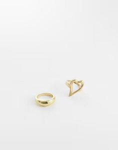 �s�[�V�[�Y ���f�B�[�X �A�N�Z�T���[ �s�A�X�E�C�������O PIECES 2 pack star and chunky ring setone Gold St1/heart �S�[���h