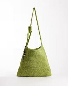 �t���[�s�[�v�� ���f�B�[�X �o�b�O Free People coastal crush straw tote bag in matcha �O���[��