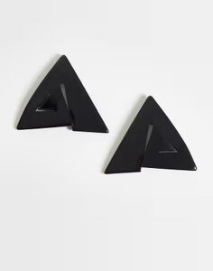 �G�C�\�X ���f�B�[�X �A�N�Z�T���[ �s�A�X�E�C�������O ASOS DESIGN large studs earrings with geometric design GOLD �S�[���h