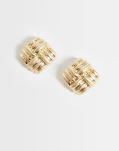 �G�C�\�X ���f�B�[�X �A�N�Z�T���[ �s�A�X�E�C�������O �~�j ASOS DESIGN mini stud earrings with weave design tone GOLD �S�[���h