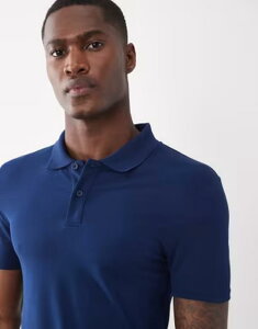 �G�C�\�X �����Y �g�b�v�X �|���V���c ASOS DESIGN muscle fit piqu polo shirt PAGEANT BLUE �u���[