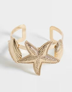 �G�C�\�X ���f�B�[�X �A�N�Z�T���[ �u���X���b�g�E�o���O���E�A���N���b�g ASOS DESIGN cuff bracelet with sea-life design tone GOLD �S�[���h