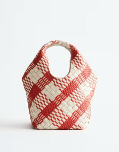 �A���h�A�U�[�X�g�[���[�Y ���f�B�[�X �o�b�O �~�j & Other Stories woven braided mini shopper tote and white cross-over pattern Multi �}���`�J���[