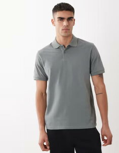 �G�C�\�X �����Y �g�b�v�X �|���V���c ���M�����[�t�B�b�g ASOS DESIGN Essentials regular fit polo in mid green pique Sedona sage �Z�[�W