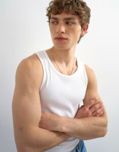 �g�b�v�}�� �����Y �g�b�v�X �x�X�g ���u Topman premium square neck ribbed tank WHITE �z���C�g