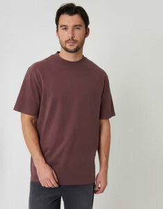 �X���[�h�x�A �����Y �g�b�v�X T�V���c �����b�N�X�t�B�b�g �N���[�l�b�N Threadbare crew neck relaxed fit-shirt in plum �v����