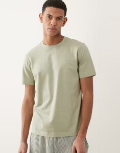 �}���S �����Y �g�b�v�X T�V���c �X�����t�B�b�g �R�b�g�� Mango 100% cotton slim fit-shirt in light GREEN �O���[��