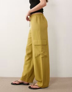 �~�X�Z���t�t���b�W ���f�B�[�X �{�g���X �J�W���A���p���c Misselfridge tailored utility pants in olive �I���[�u