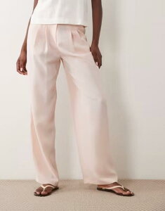 �~�X�Z���t�t���b�W ���f�B�[�X �{�g���X �J�W���A���p���c ���C�h���b�O Misselfridge tailored wide leg pants in pale pink �s���N