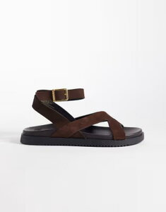 �X�e�B�[�u �}�f�� ���f�B�[�X �V���[�Y �T���_�� �X�G�[�h Steve Madden Mybestie-E flat sandalsuede Brown Suede �u���E��