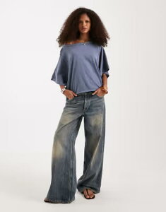 �t���[�s�[�v�� ���f�B�[�X �g�b�v�X T�V���c �N���b�v�h Free People next level boxy cropped T-shirt inight shadow NIGHTSHADOW