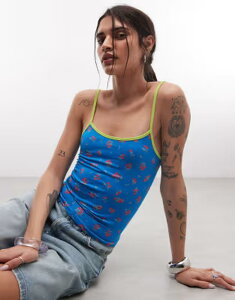 �G�C�\�X ���f�B�[�X �g�b�v�X �V���c �t�����[�� �v�����g �t�����[ ASOS DESIGN seamless floral print cami top Asample �u���[