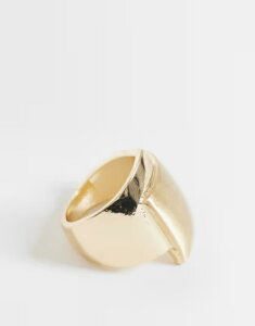 �G�C�\�X ���f�B�[�X �A�N�Z�T���[ �����O ASOS DESIGN ring with wraparoundesign in mixed brushed and shiny gold tone GOLD �S�[���h