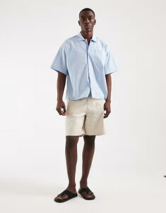 �W���b�N �A���h �W���[���Y �����Y �g�b�v�X �V���c Jack & Jones boxy poplin shirt stripes Cashmere Blue �u���[