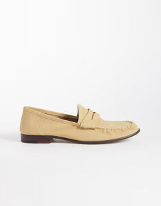 �}���S ���f�B�[�X �V���[�Y �X���b�|���E���[�t�@�[ �X�G�[�h ���U�[ Mango 100% suede leather loafers in sand BEIGE �x�[�W��