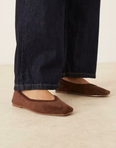 ���C�h ���C�h�t�B�b�g ���f�B�[�X �V���[�Y �p���v�X�G�[�h RAID Wide Fit Maryana ballet flatsuedette Brown Suede �u���E��