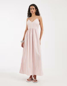 ���F�����[�_ ���f�B�[�X �g�b�v�X �����s�[�X �v�����g �~�f�B Vero Moda camidi dress and orange striped print Roseate spoonbill �s���N