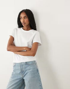 �A���P�b�g ���f�B�[�X �g�b�v�X T�V���c �X�����t�B�b�g ARKET slim fit short sleeved T-shirt WHITE �z���C�g