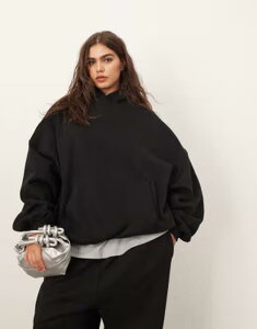 �A�����W ���f�B�[�X �A�E�^�[ �p�[�J�[�E�X�E�F�b�g ARRANGE Curve oversized premium heavyweight hoodie Black �u���b�N