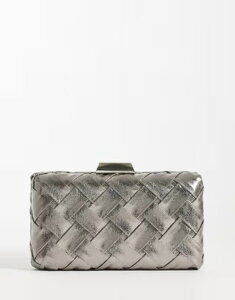 �g�D���[�f�J�f���X ���f�B�[�X �o�b�O �g�[�� True Decadence structu red woven clutch purse-tone metallic SILVER �V���o�[