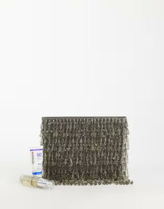 �G�C�\�X ���f�B�[�X �o�b�O ASOS DESIGN embellishedroplet zip top clutch Gray �O���[