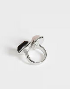 �g�b�v�V���b�v ���f�B�[�X �A�N�Z�T���[ �����O T�V���c Topshop Rico ring stainlessteel with semi precioustone and chocolate PINK & CHOCOLATE �s���N