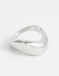 �G�C�\�X ���f�B�[�X �A�N�Z�T���[ �����O T�V���c ASOS DESIGN waterproof stainlessteel ring with wave design tone GOLD �S�[���h