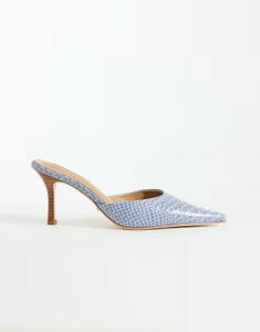 �g�j�[�r�A���R ���f�B�[�X �V���[�Y �T���_�� �f�j�� �q�[�� Tony Bianco Sicily heeled mules denim python Denim Python �f�j��