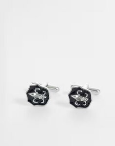 �G�C�\�X �����Y �A�N�Z�T���[ �J�t�X�{�^�� ASOS DESIGN fleur-de-lis cufflinks in burnished SILVER �V���o�[