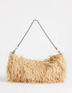 �g�b�v�V���b�v ���f�B�[�X �o�b�O �t�����W Topshop Juliet small fringed grabag in champagne Sand �T���h