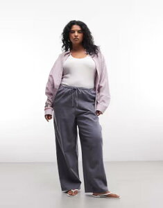 �G�C�\�X ���f�B�[�X �{�g���X �J�W���A���p���c ASOS Curve ASOS DESIGN Curve pull on pants Blue �u���[