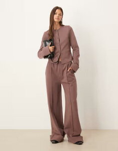 �G�C�\�X ���f�B�[�X �{�g���X �J�W���A���p���c �X�E�F�b�g�p���c ASOS DESIGN interlock turnback hem sweatpants Brown �u���E��