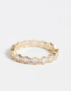 �G�C�\�X ���f�B�[�X �A�N�Z�T���[ �����O ASOS Curve ASOS DESIGN Curve dainty ring with cubic zirconia stones tone GOLD �S�[���h