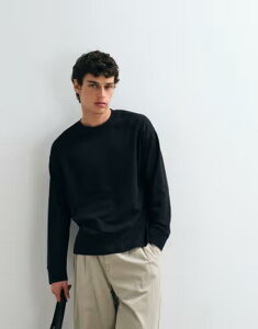 �W���b�N �A���h �W���[���Y �����Y �g�b�v�X T�V���c Jack & Jones heavyweight long sleeve top Black �u���b�N
